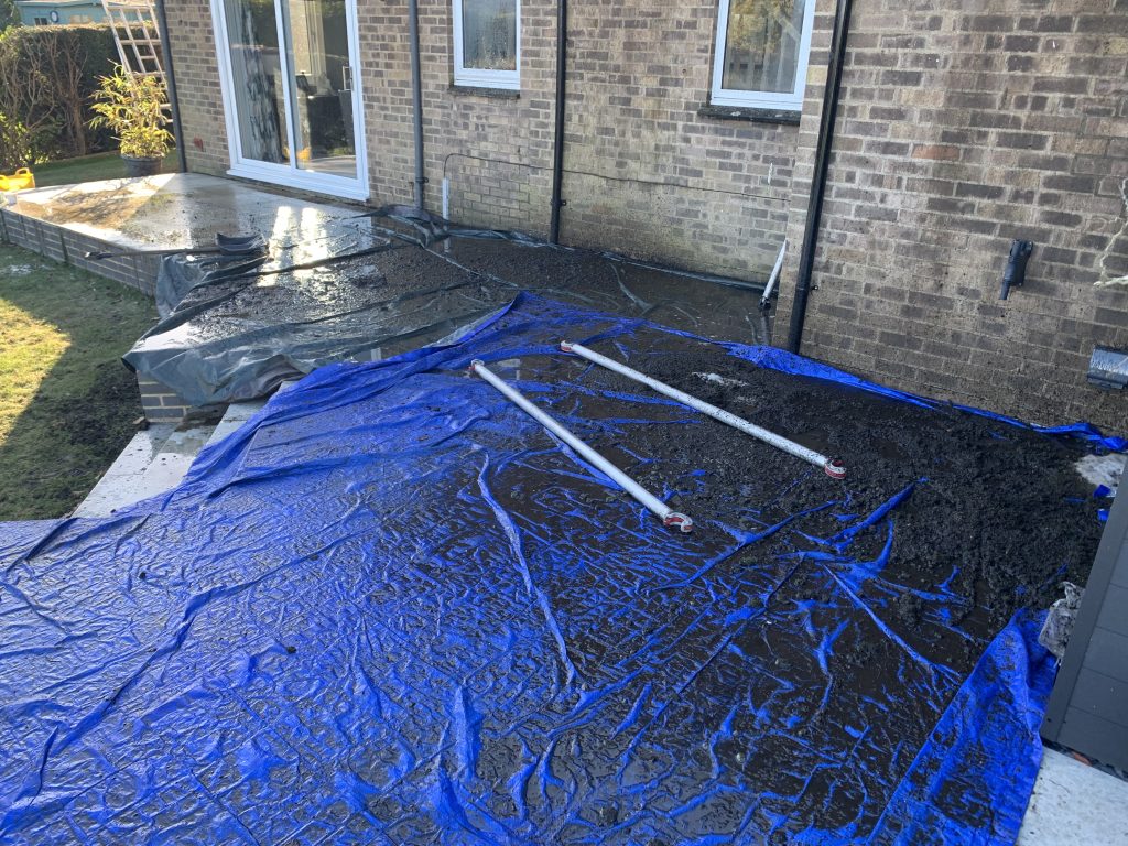 before clean up after a roof clean