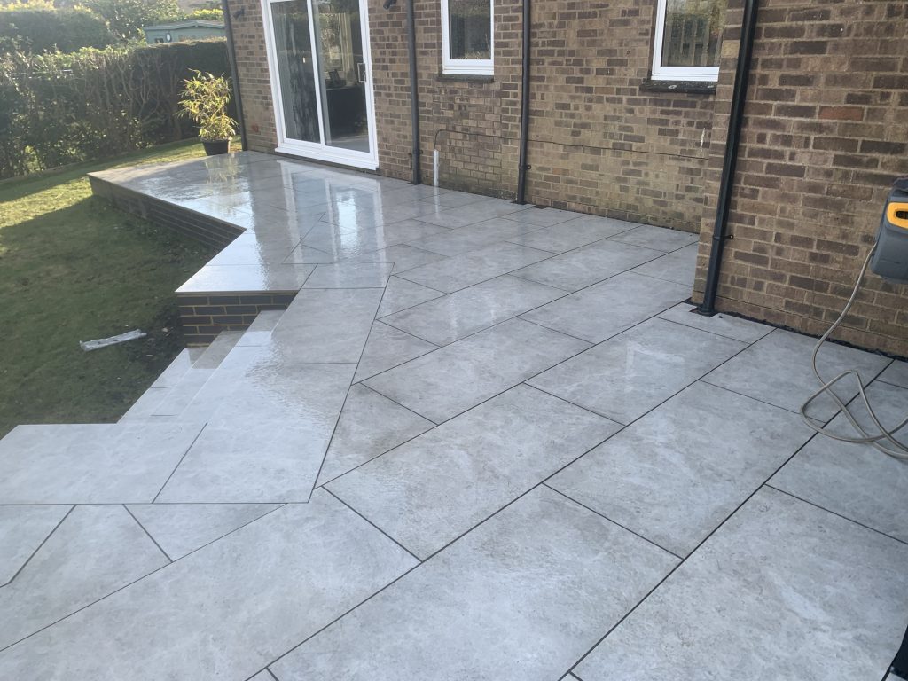 after clean up from a roof clean