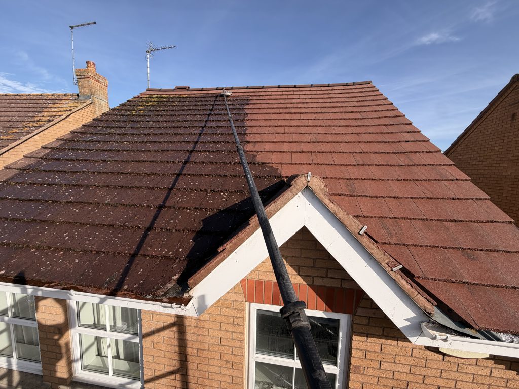 low pressure roof clean in Northampton