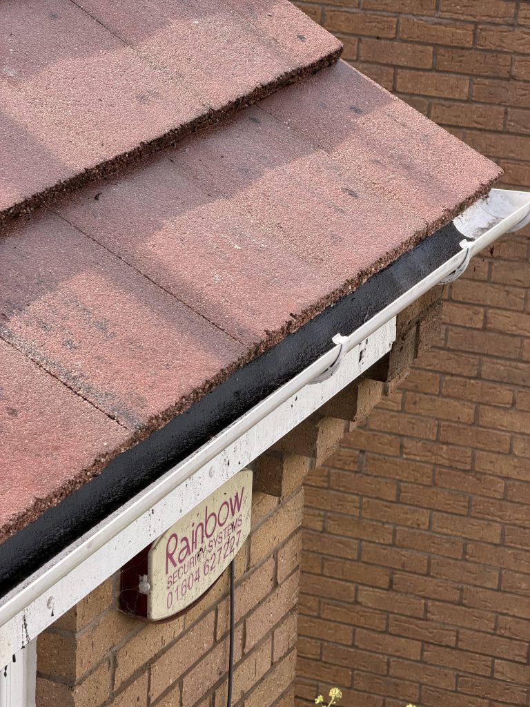 clean gutters after a roof clean in Northampton