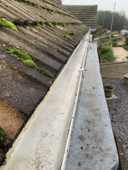 gutter after cleaning