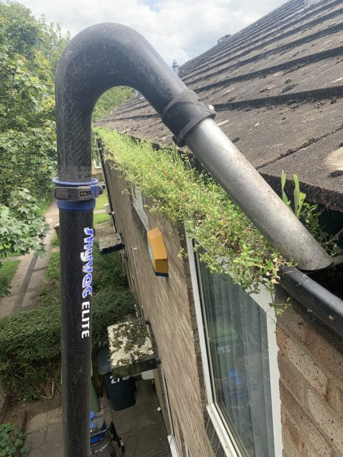 before professional gutter cleaning