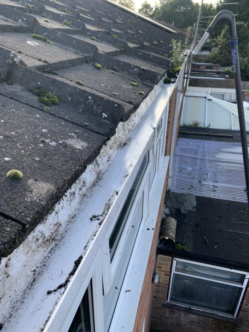 overflowing gutters after cleaning