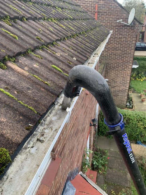 clear gutters after cleaning