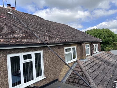 roof before steam cleaning