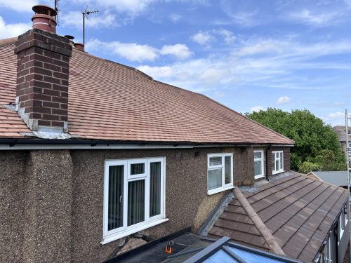 roof after steam cleaning