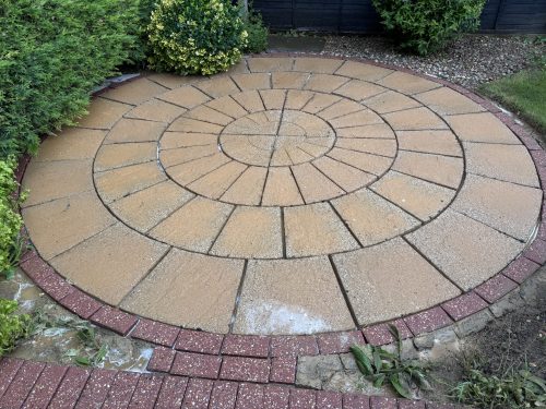 patio after professional cleaning in Rushden