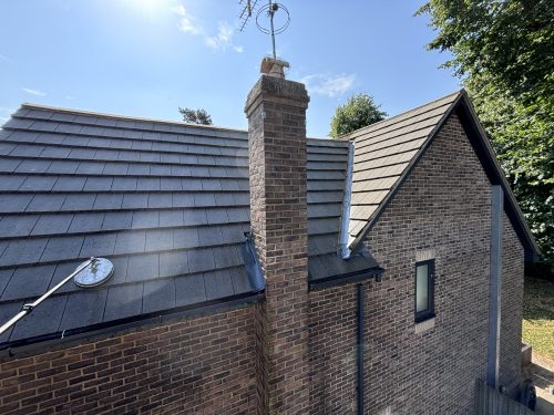 after roof moss removal in Rushden