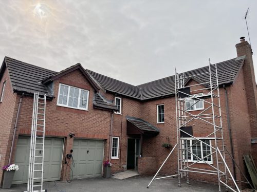 Roof before professional roof clean in Rushden