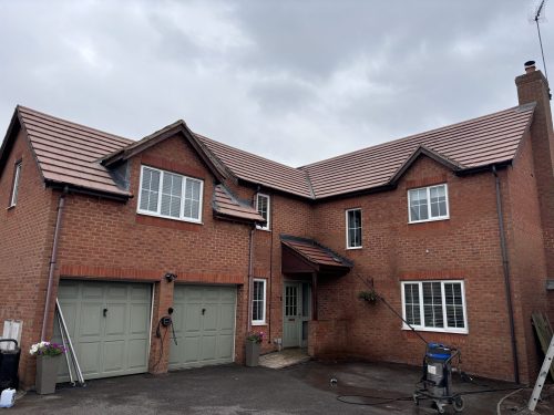 Roof after professional cleaning in Rushden