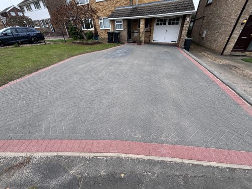 Clean driveway after professional pressure washing