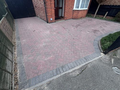 Driveway after professional pressure washing