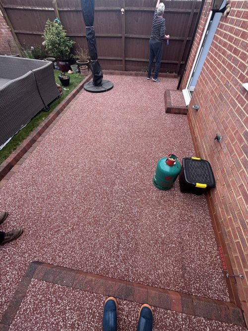 resin bound paving after cleaning