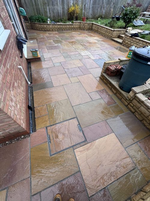 clean patio and re grouting completed