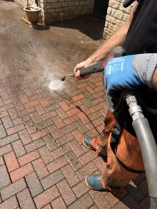 Driveway cleaning by Northants Exterior Cleaning